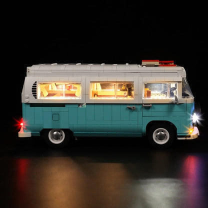 Custom MOC Same as Major Brands! LED Light Kit for 10279 T2 Camper Van Building Blocks Set (NOT Include The Model) toys