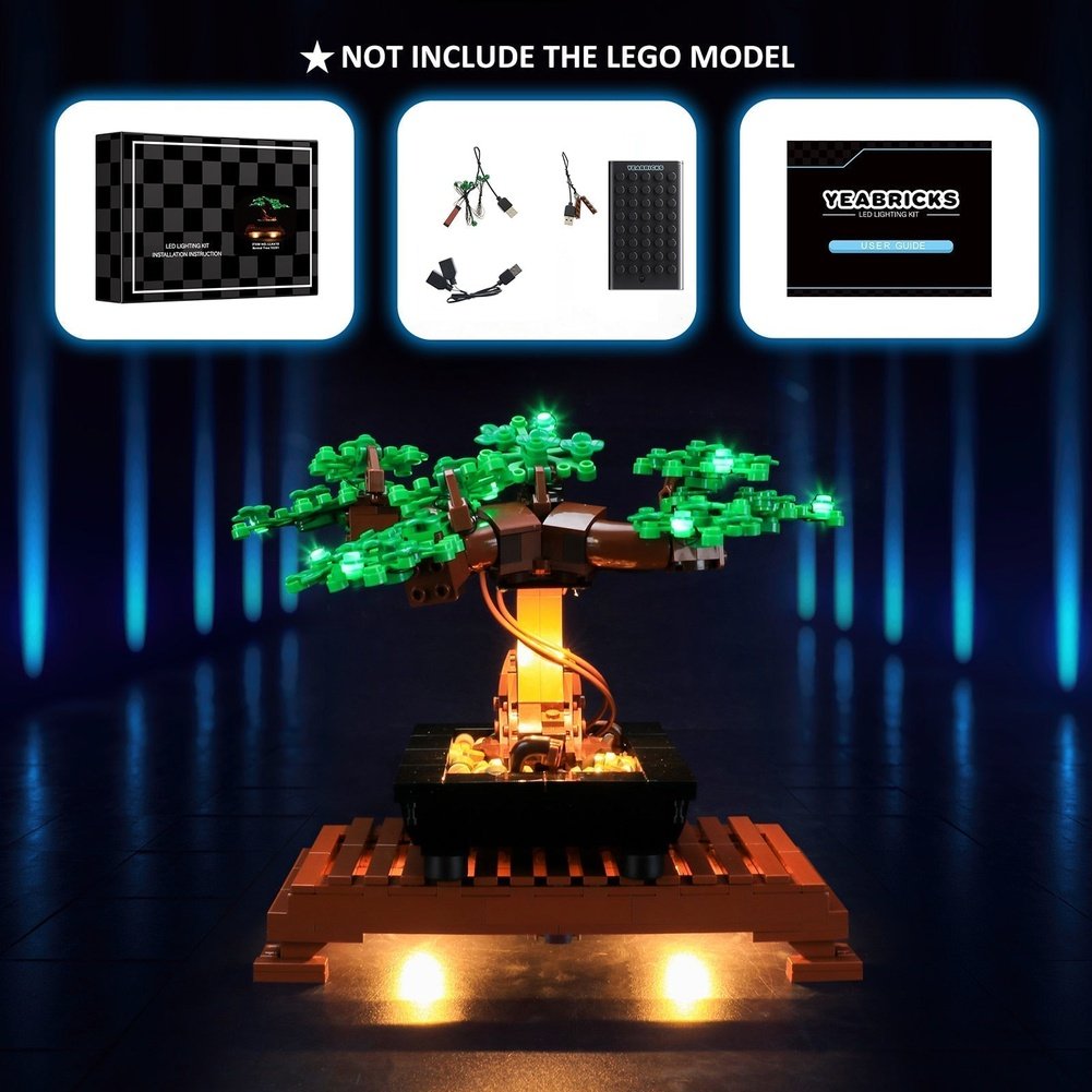 Custom MOC Same as Major Brands! LED Light Kit for 10281 Green Bonsai Tree Building Blocks Set (NOT Include the Model) Bricks toys
