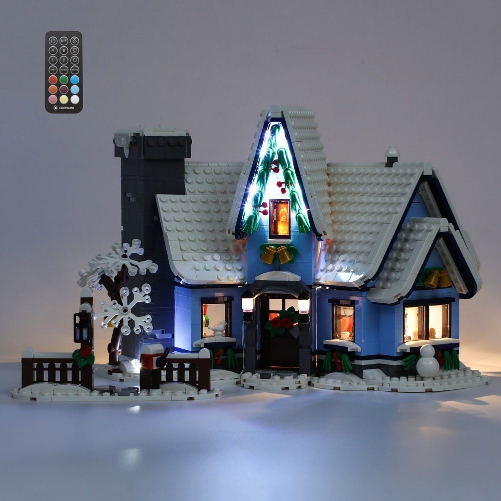 LED Light Kit for 10293 Santa’s Visit Remote Control, Christmas Gift Jurassic Bricks