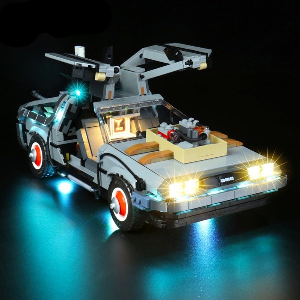 LED Light Set For 10300 Creator Delorean Back to the Future Time Machine Car Model Building Blocks Toy Only Lighting Kit Jurassic Bricks