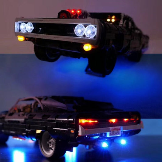 LED Light Set for Doms Dodge Lights Lighting Kit Compatible Model (LED Included Only, No Model Kit) Jurassic Bricks