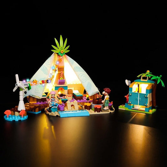 LED Lighting Set Children&#39;s Gift DIY Toys for Friends Stylish 41700 Beach Glamping (Only Light Included) Jurassic Bricks