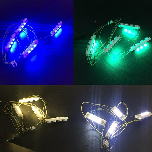 LED Lighting Set DIY Toys 4 In 1 LED Light Up Kit For Lego /pin/ Creator House Building Blocks Mode Jurassic Bricks