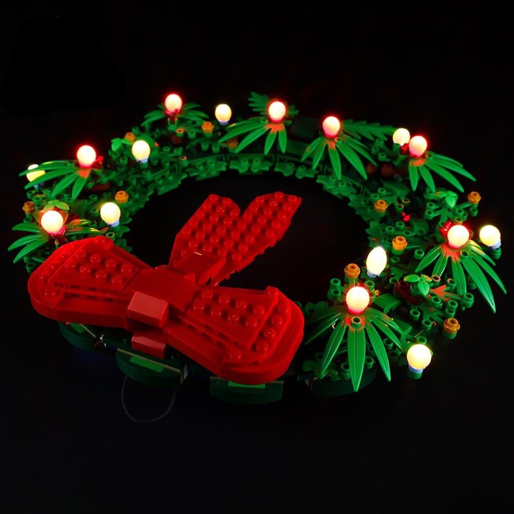 LED Lighting Set DIY Toys (Classic Version) for 40426 Christmas Wreath Blocks Building (Only Light Kit Included) Jurassic Bricks
