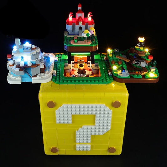 LED Lighting Set DIY Toys (Classic Version) for 71395 64 Question Mark Block Blocks Building (Only Light Kit Included) Jurassic Bricks
