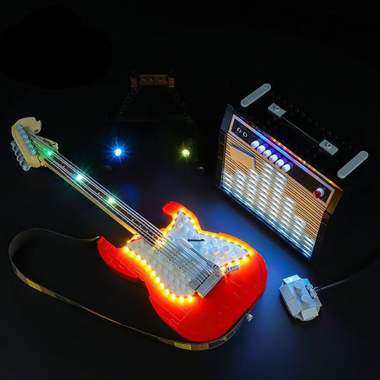 LED Lighting Set DIY Toys (Classic Version) for IDEAS 21329 Fender Guitar Blocks Building (Only Light Kit Included) Jurassic Bricks