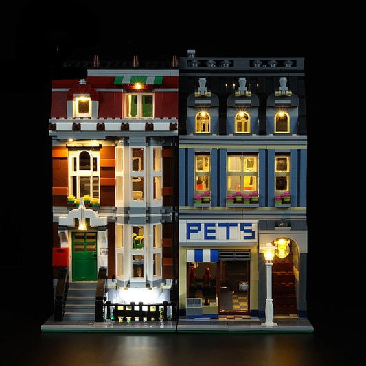 LED Lighting Set DIY Toys For 10218 Compatible With 15009 City Street Pet Shop Model (Only Light Kit Included) Jurassic Bricks
