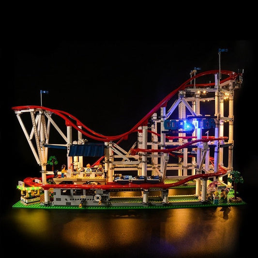 LED Lighting Set DIY Toys For 10261 Creator Roller Coaster Toys Building Blocks Model (Not Included Building Blocks) Jurassic Bricks