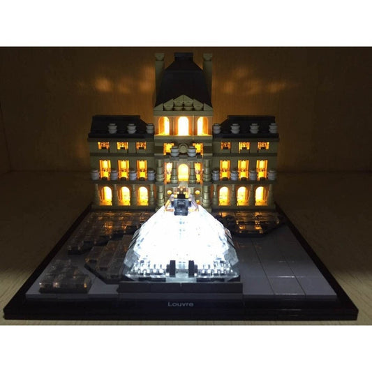 LED Lighting Set DIY Toys For 21024 Architecture Series Louvre Model Building Light (Not Included Building Blocks) Jurassic Bricks
