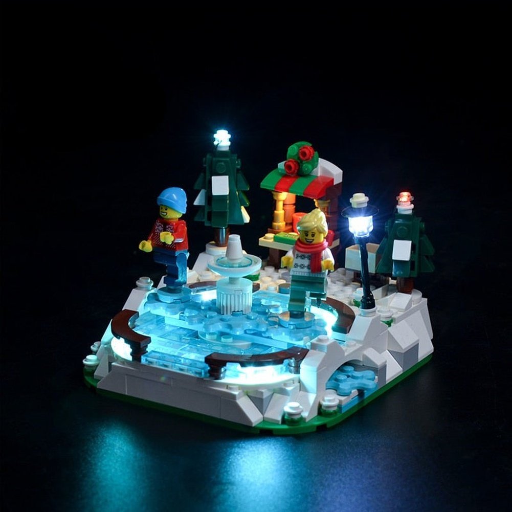 LED Lighting Set DIY Toys For 40416 Ice Skating Rink Seasonal GWP 2020 (Only Light Kit Included) Jurassic Bricks