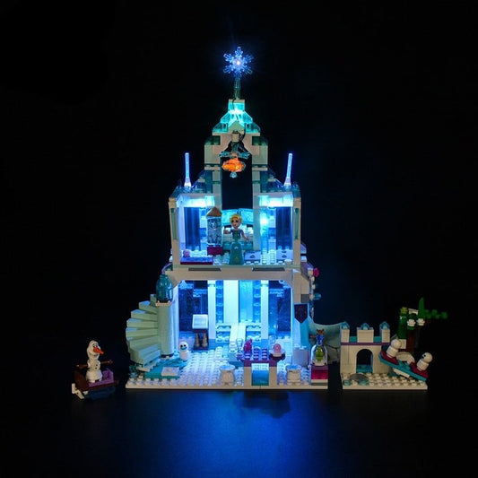 LED Lighting Set DIY Toys For 43172 Elsas Magical Ice Palace (Not Included Building Blocks) Jurassic Bricks