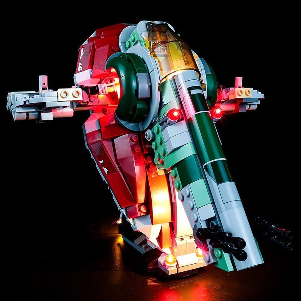 LED Lighting Set DIY Toys For 75312 Boba Fett Starship (Not Included Building Blocks) Jurassic Bricks
