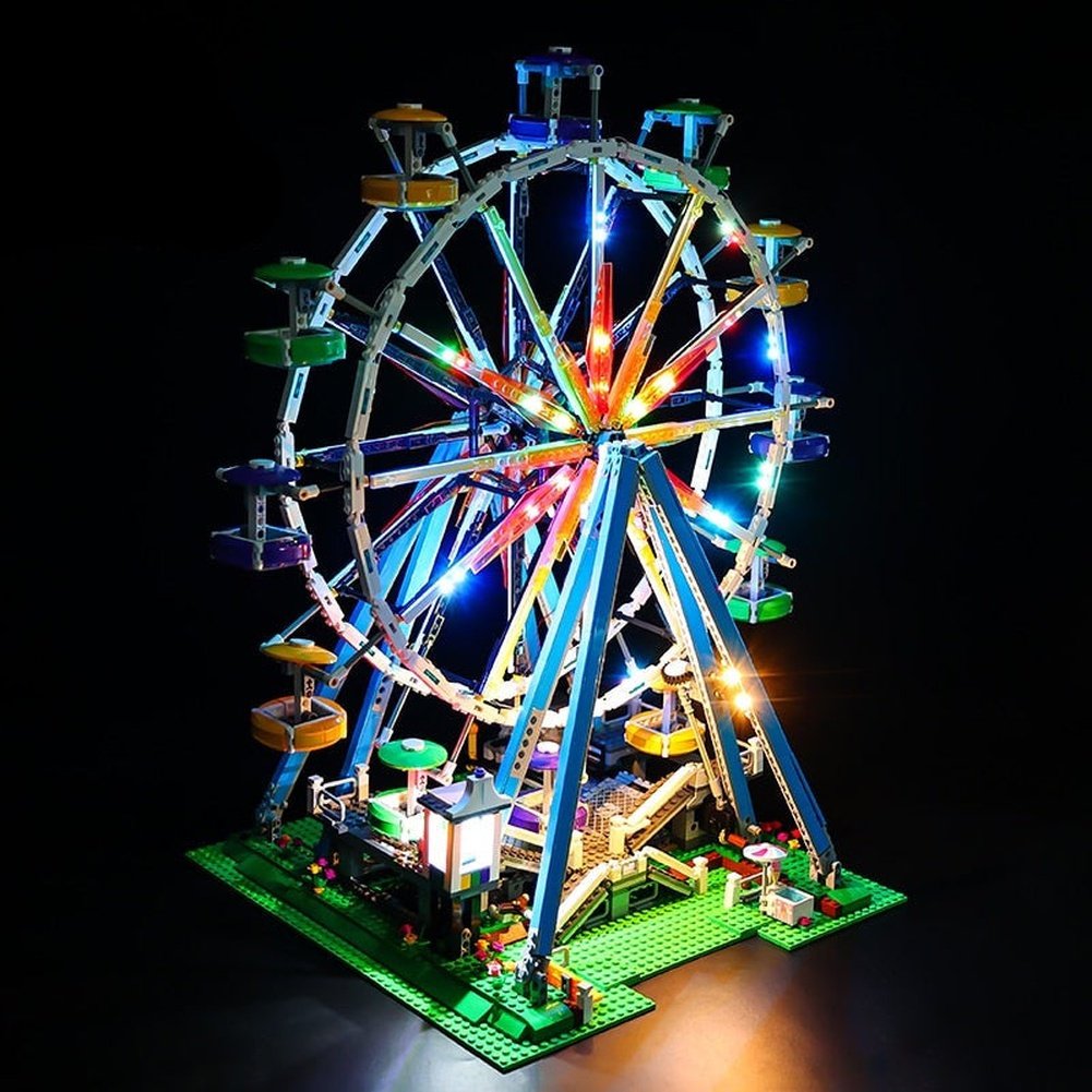 LED Lighting Set DIY Toys For Creator 10247 Ferris Wheel (Not Included Building Blocks) Jurassic Bricks