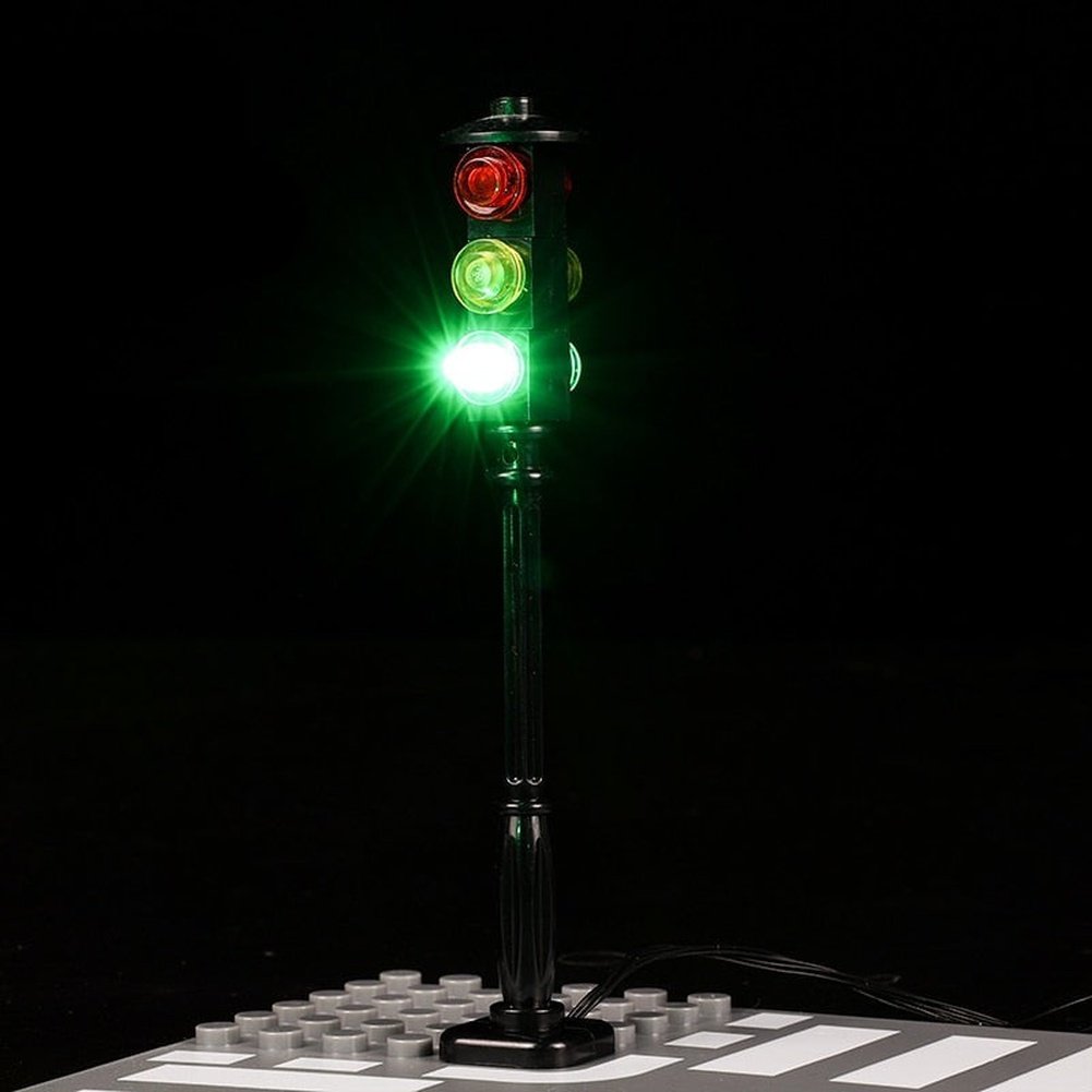 LED Lighting Set DIY Toys Street Traffic Signal Light For City Series Bricks/block Set Model Jurassic Bricks
