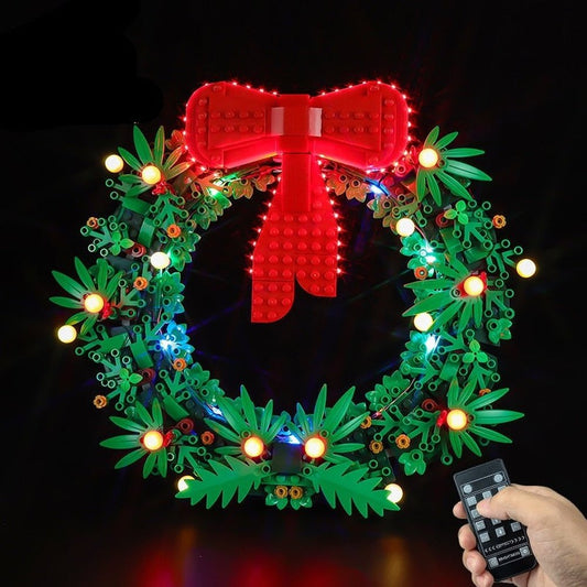 LED Lighting Set DIY Toys for 40426 Christmas Wreath Blocks Building (Only Light Kit Included) Jurassic Bricks