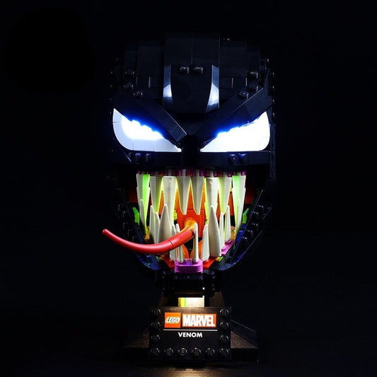 LED Lighting Set DIY Toys for 76187 Venom Mask Collectible Building Blocks Jurassic Bricks