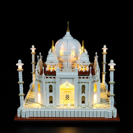 LED Lighting Set DIY Toys for Architecture 21056 Taj Mahal Building Blocks Jurassic Bricks