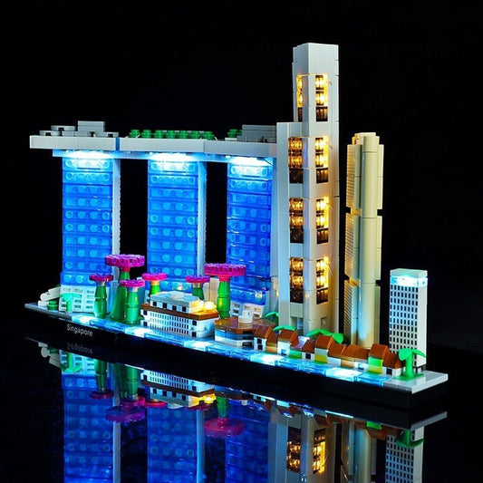 LED Lighting Set DIY Toys for Architecture Skyline 21057 Singapore City Attractions Building (Only Light Kit Included) Jurassic Bricks