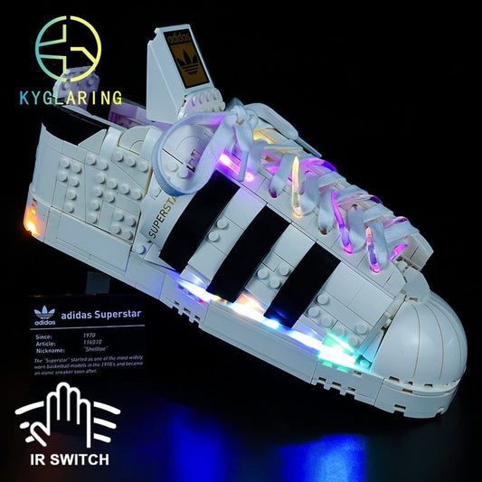 LED Lighting Set DIY Toys for Creation 10282 Originals Superstar Sneakers Blocks Building (Only Light Kit Included) Jurassic Bricks