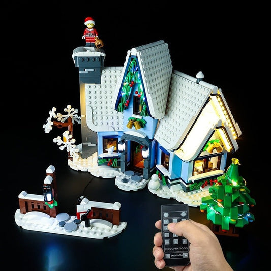 LED Lighting Set DIY Toys for Creation 10293 Santa&#39;s Visit Winter Village Blocks Building (Only Light Kit Included) Jurassic Bricks