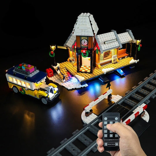 LED Lighting Set DIY Toys for Creator 10259 Winter Village Station Blocks Building (Only Light Kit Included) Jurassic Bricks