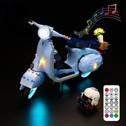 LED Lighting Set DIY Toys for Creator Expert 10298 Vespa 125 Motorcycle Blocks Building Only Light Kit Included Jurassic Bricks