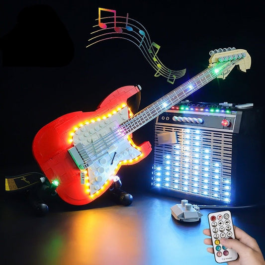 LED Lighting Set DIY Toys for IDEAS 21329 Fender Guitar Blocks Building (Only Light Kit Included) Jurassic Bricks