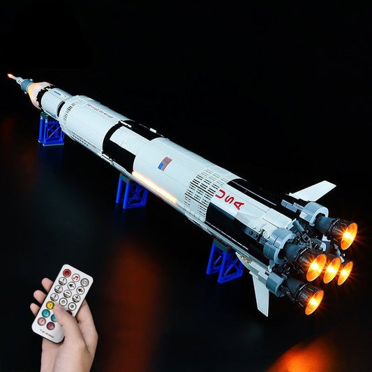 LED Lighting Set DIY Toys for Ideas 21309 Apollo Saturn V Building Blocks Jurassic Bricks