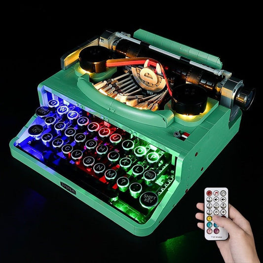 LED Lighting Set DIY Toys for Ideas 21327 Mechanical Typewriter Building Blocks Jurassic Bricks