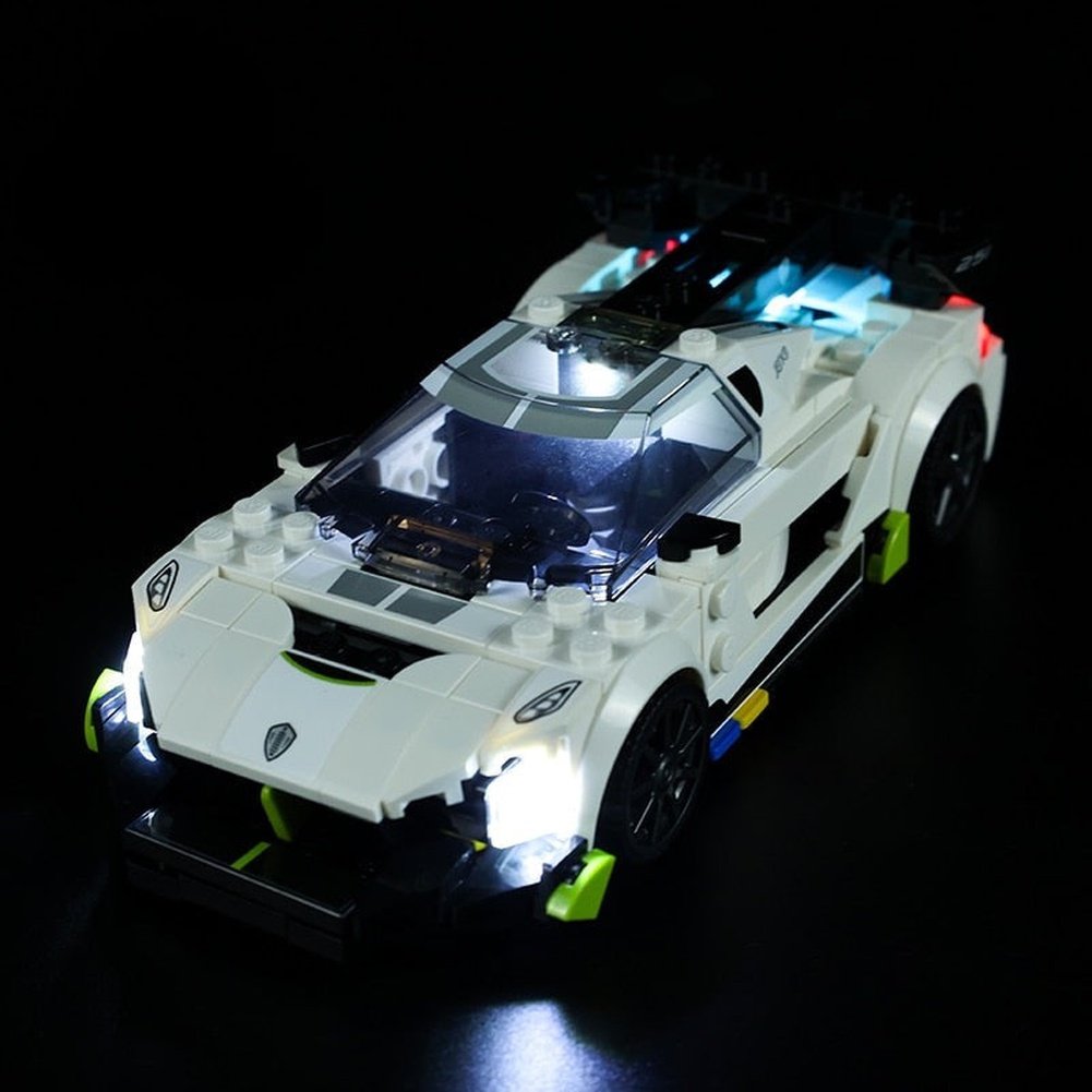 LED Lighting Set DIY Toys for Speed Champions 76900 Koenigsegg Jesko Blocks Building Jurassic Bricks