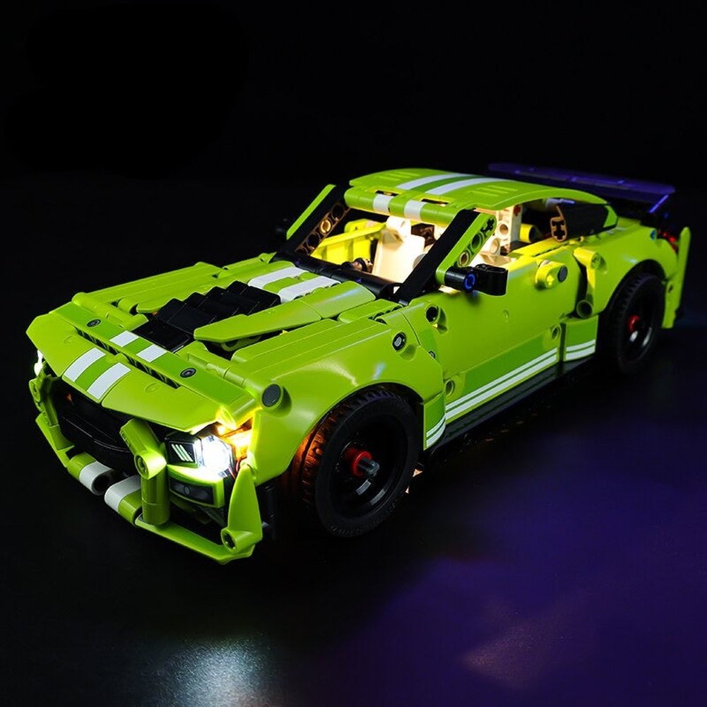 LED Lighting Set DIY Toys for Technical 42138 Ford Mustang Sports Car Blocks Building（Only Light Kit Included） Jurassic Bricks