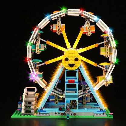 LED Lighting Set for 31119 Ferris Wheel Amusement Park Toy Light Kit, Not Included the Building Block Jurassic Bricks