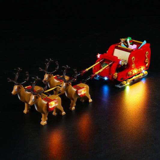 LED Lighting Set for 40499 Santa's Sleigh Collectible Model Toy Light Kit, Not Included the Building Block Jurassic Bricks