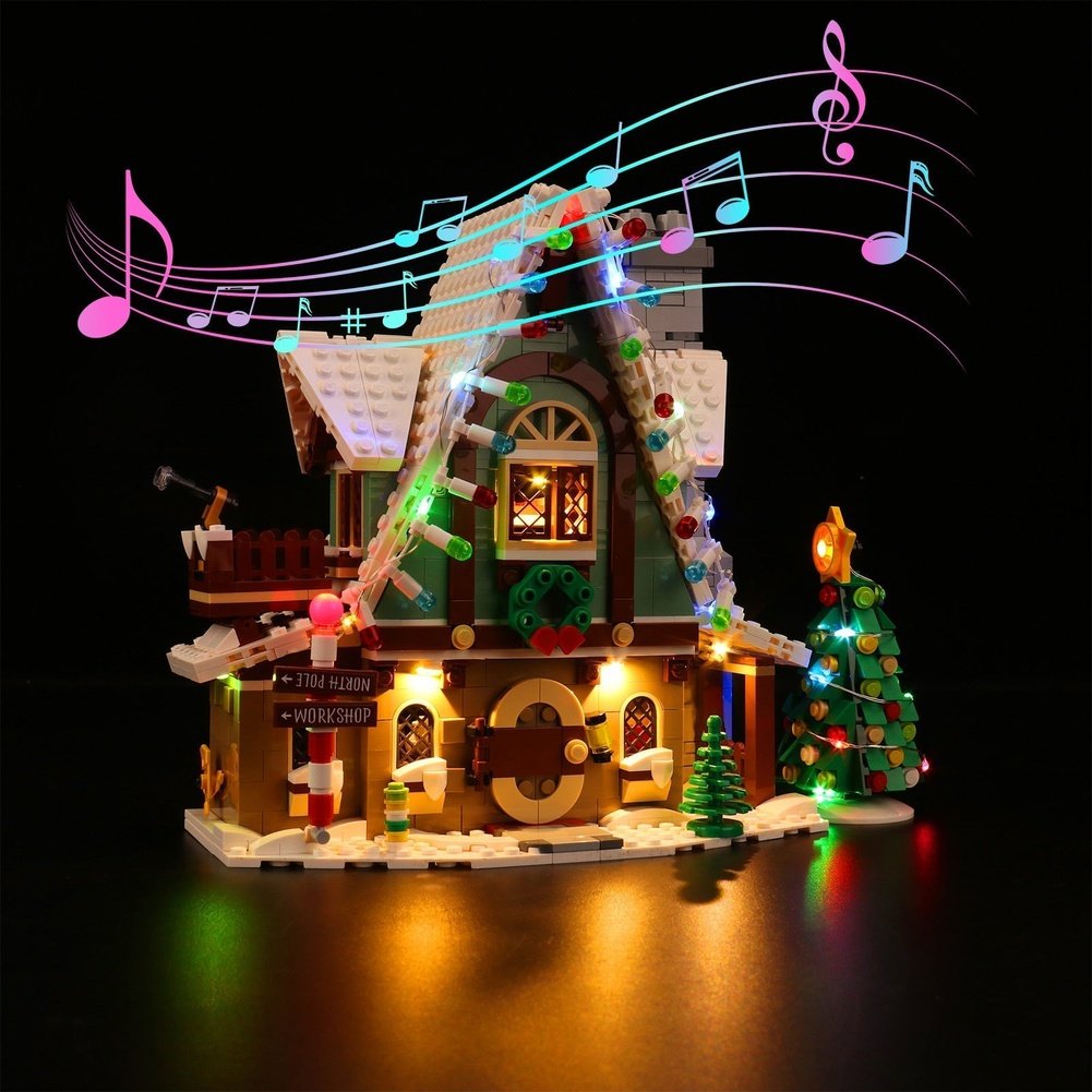 LED Music Edition Light Kit for 10275 Elf Club House Building Blocks Set (NOT Include the Model)  Christmas Gift Jurassic Bricks