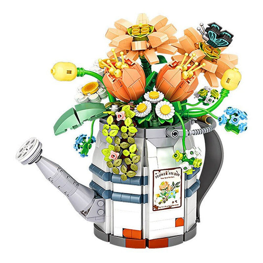 LOZ MINI Flower Watering Can Potted Building Block MOC Creative Plant Bouquet Home Decoration Brick Children Toys Girl Gift 1936 Jurassic Bricks