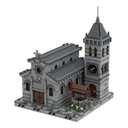 Custom MOC Same as Major Brands! MOC Medieval Church -Modular Notre-Dame DE Model Building Blocks Vintage Famous House Architecture Bricks Toy for