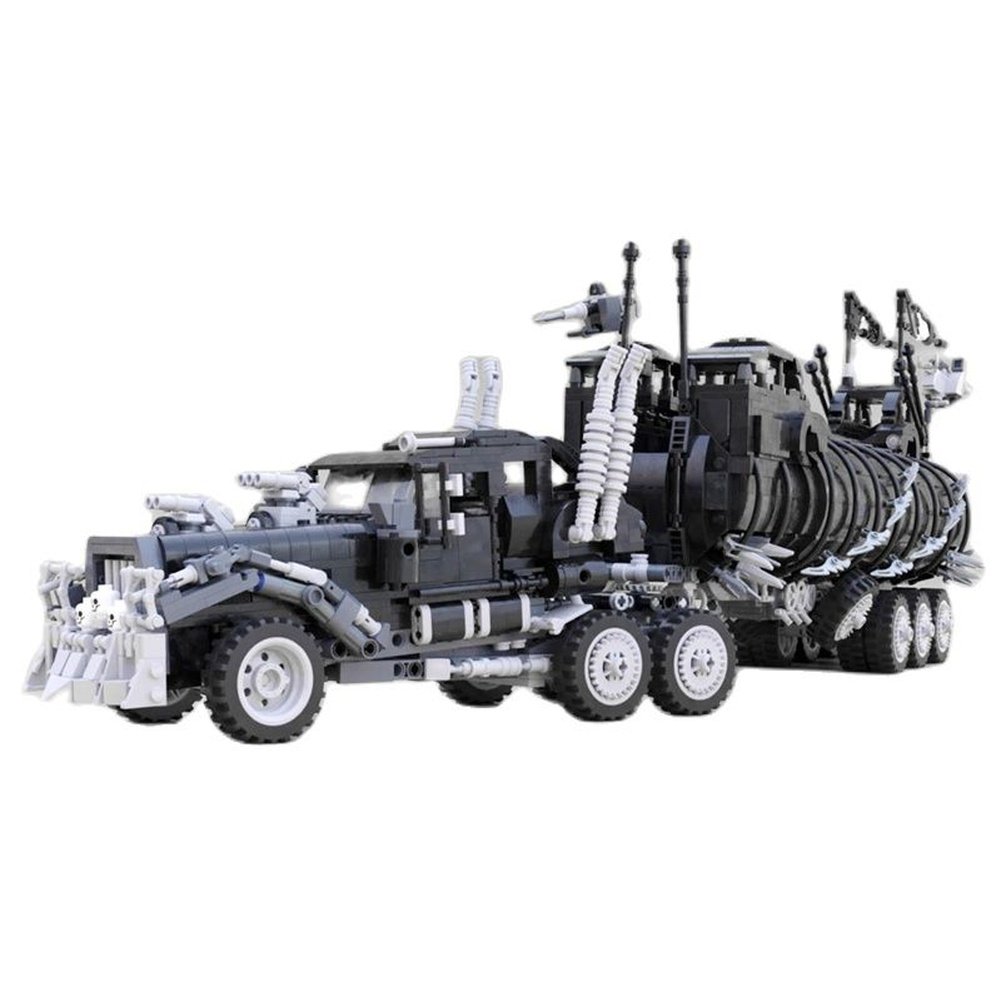 MOC Modified Desert Truck High-tech War Rig Tanker Armored Vehicle MadMax Movie Collection Model Building Blocks Kits Brick Toy Jurassic Bricks