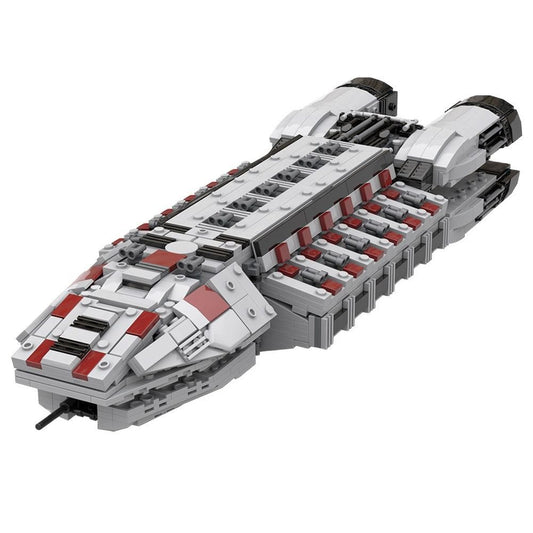 MOC Space Battlestars Spaceship Wars Transport Ship Building Block Assemble Brick Part Kid STEM Toy DIY Collectible Gift 1751PCS Jurassic Bricks
