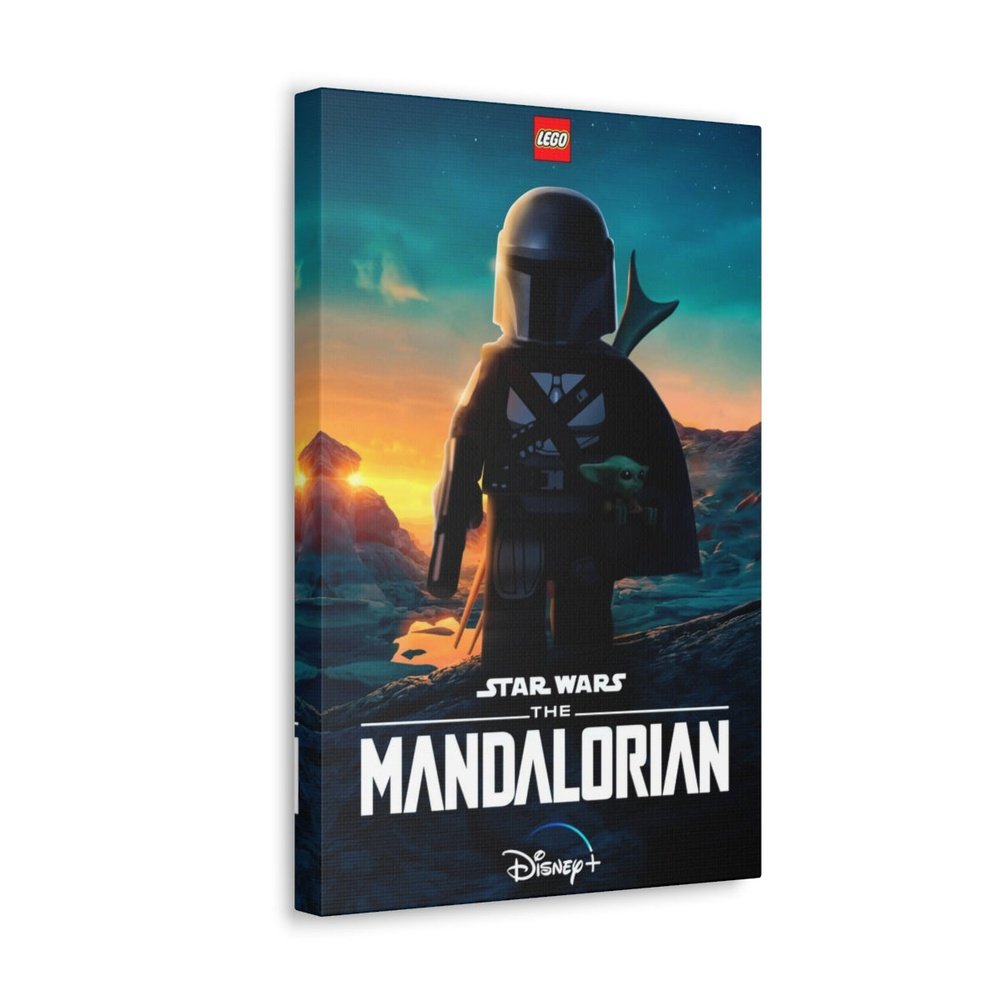 Custom MOC Same as Major Brands Mandalorian LEGO Movie Wall Art Canvas Art With Backing