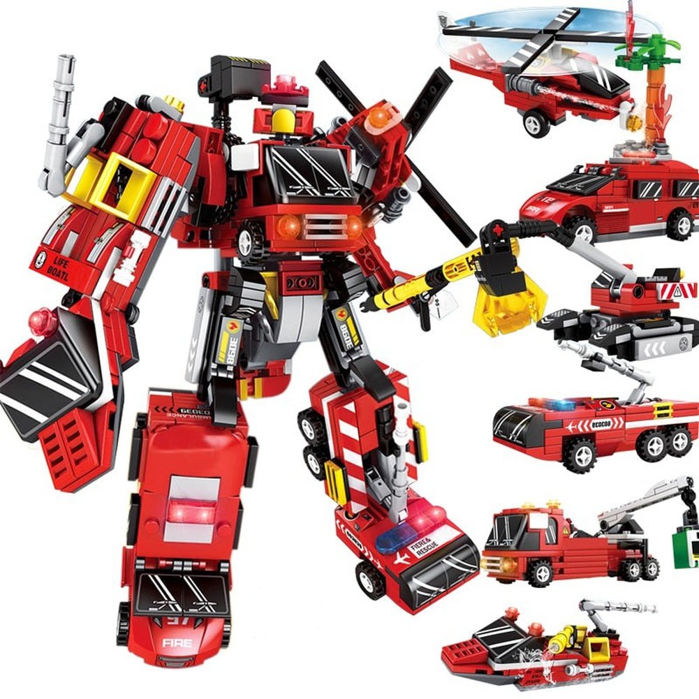 Mechanical Transformation Robot Building Bricks Creative Assembling Educational Car truck Figure Blocks Gift Toys for Children Jurassic Bricks