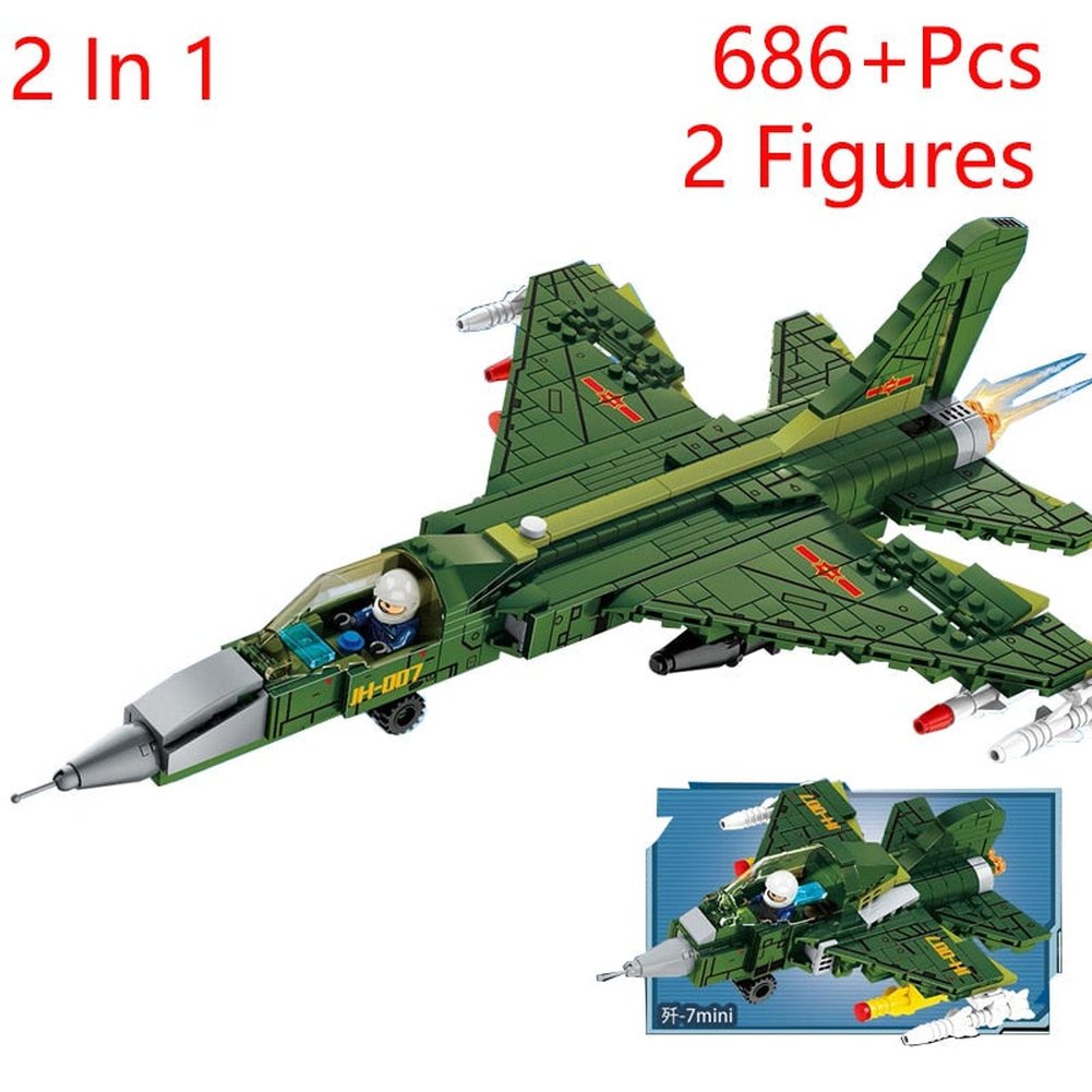 Military F/A-18E Super BumbleBee Strike Hornet Fighter Plane Building Blocks War Bricks Classic Model Educational Kids MOC Toys Jurassic Bricks