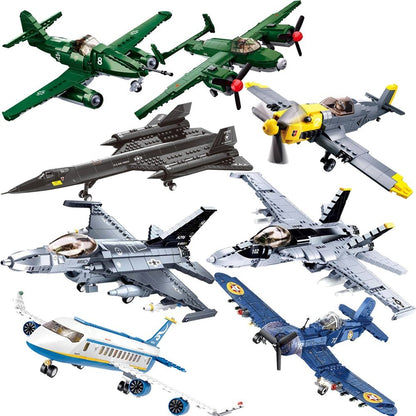 Military F/A-18E Super BumbleBee Strike Hornet Fighter Plane Building Blocks War Bricks Classic Model Educational Kids MOC Toys Jurassic Bricks