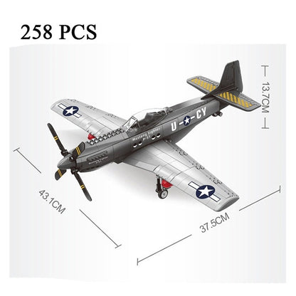 Custom MOC Same as Major Brands! Soldier Fighter Air Vehicle WW2 Aircraft Army Plane Building Blocks War Jet Construction Bricks toys