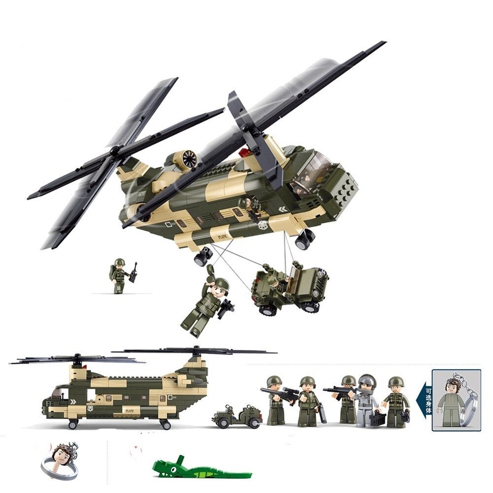 Custom MOC Same as Major Brands! Soldier King of Jaeger AH-1Z VIPER Gunship Armed Helicopter Building Blocks Kit Bricks Classic Model toys Kids