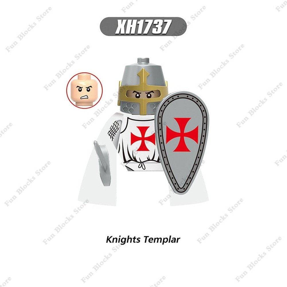 Military Minfigure Minifig Medieval Figures Building Blocks Roman Spartan Soldier Bricks Helmet Sword Accessories MOC Gifts Toys Jurassic Bricks