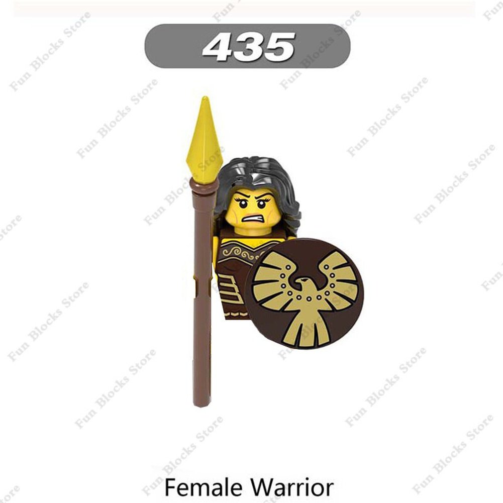 Military Minfigure Minifig Medieval Figures Building Blocks Roman Spartan Soldier Bricks Helmet Sword Accessories MOC Gifts Toys Jurassic Bricks