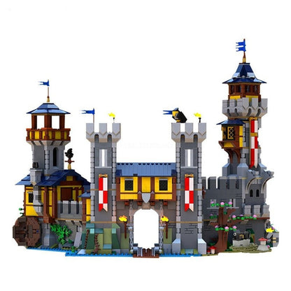 Custom MOC Same as Major Brands! Moc City Architecture Medieval Castle Black Falconed Building Blocks Set Compatible 31120 Bricks Construction Toy Kids