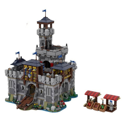 Moc City Architecture Medieval Castle Black Falconed Building Blocks Set Compatible 31120 Bricks Construction Toy Kids Gifts Jurassic Bricks
