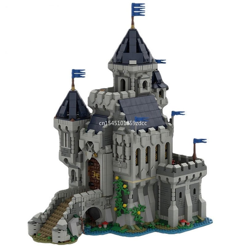 Moc City Architecture Medieval Castle Black Falconed Building Blocks Set Compatible 31120 Bricks Construction Toy Kids Gifts Jurassic Bricks