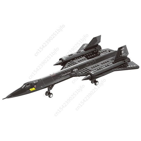 Moc SR-71 Blackbird Reconnaissance Aircraft Military Weapon Building Blocks Assembled Model Bricks Toys Children&#39;s Gifts Jurassic Bricks